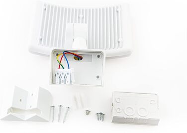 Світлодіодний прожектор HUBER 30W 3300лм IP65 для вулиці, білий, настінний/кутовий монтаж
