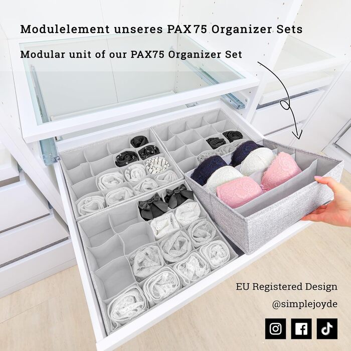 Оригінальний органайзер для комода IKEA, 5 шт, міцний роздільник для ящиків, система зберігання для пелюшок, дитячого одягу, білизни, шкарпеток