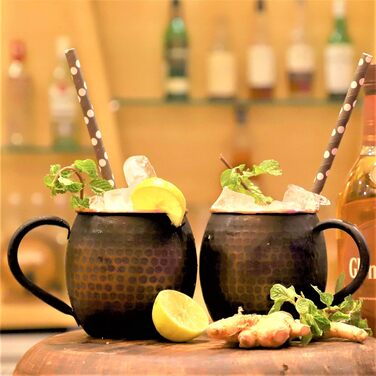 STAGLIFE Набір мідних кухлів для Moscow Mule, 2 шт, чорна мідь, для чоловіків