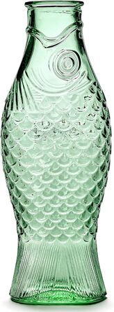 Скляний графин Fish & Fish для айсті без кришки, декантер для вина 0,85 л, пляшка для гарячих і холодних напоїв, кави, води, для холодильника