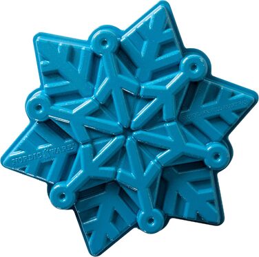 Форма для випікання Nordic Ware 'Сніжинка', алюмінієва, антипригарна, зимова, синя, NW 88242