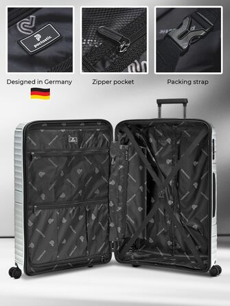 Ультралегкий жорсткий чемодан для реєстрації XL 103 л, поліпропілен, TSA-замок, 75×50×32 см