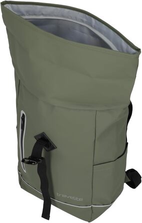 Рюкзак Travelite BASICS Rolltop 19 л, водонепроникний, велосипедний, з відбивачами, оливковий, 48 см