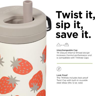 Термос Klean Kanteen TKWide 340 мл з кришкою, різнокольоровий