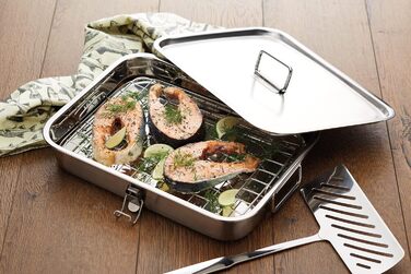 Коптильня KitchenCraft BBQ/Grill для духовки та гриля, 37,5x27 см