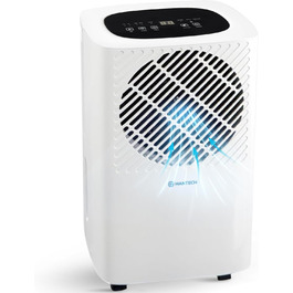 Осушувач повітря HANTECH TECH10 10 л/доба для приміщень 16 м², електричний, таймер, проти плісняви, сушка білизни, для ванної, кухні, підвалу