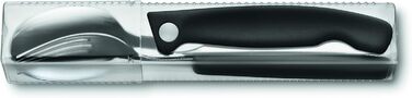 Набір столових ножів Victorinox Classic, 3 предмети, нержавіюча сталь, 11 см, чорні, супер гострі з хвилястим лезом