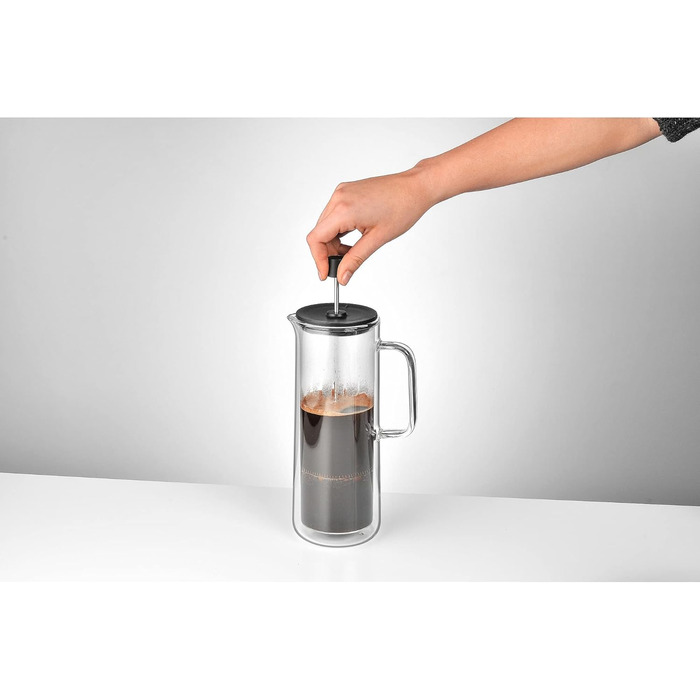 Френч-прес WMF Coffee Time 0,75 л, подвійне скло, для кави, на 6 чашок, скляний, можна мити в посудомийній машині