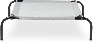 Охолоджуюче підняте ліжко для собак Amazon Basics, сіре, розмір L, 130x80x19 см