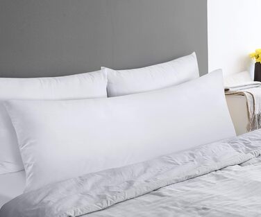 Подушка для тіла Utopia Bedding для дорослих, біла, 50,8x137,2 см, велика подушка для сну на боці, повнорозмірна подушка для бокового сну