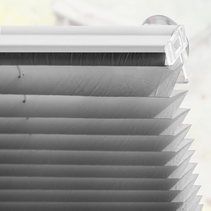 Плісе для мансардних вікон Lichtblick, без свердління, на присосках, для Velux, сіре, 95,3×122 см (S08/SK08)