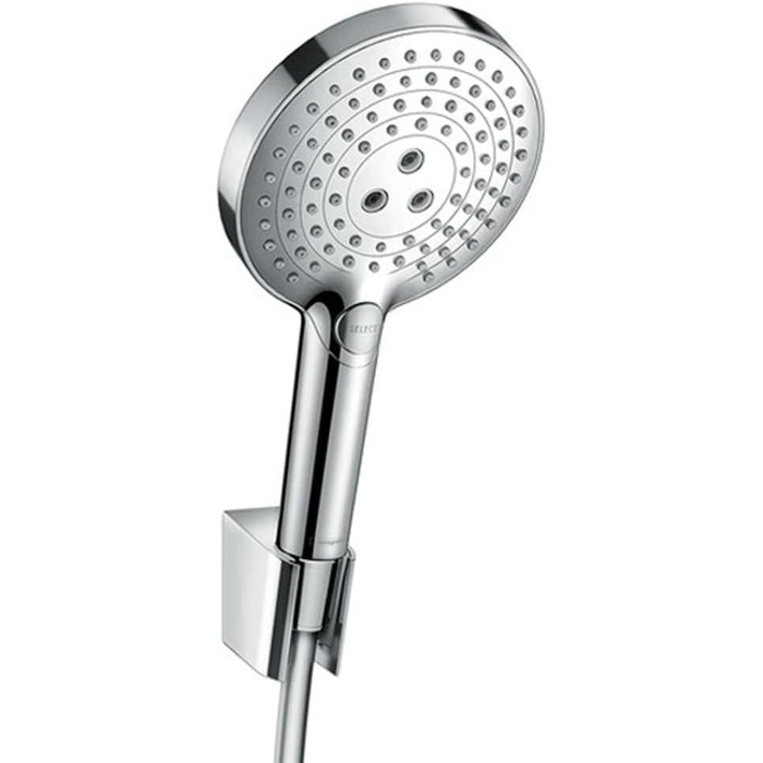 Душова лійка hansgrohe Raindance Select S 120, 3 режими, з тримачем і шлангом 1,25 м, білий/хром