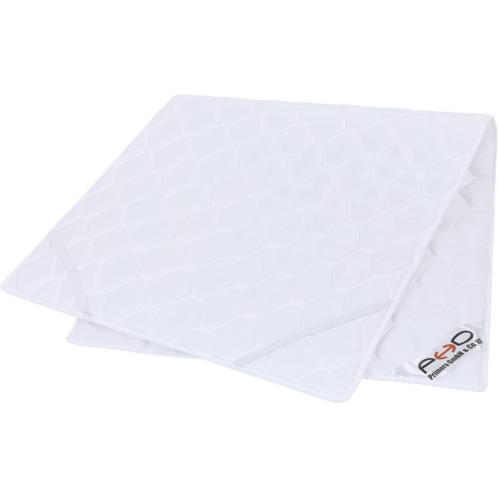 Топер для матраца PHD Primera 160x200 см, 2 см, чохол, для бокс-спрінг і двоспальних ліжок, виготовлено в ЄС, з'єднує матраци, прати до 40°C