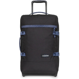 Валіза EASTPAK Tranverz S, розмір S, чорний з контрастними вставками, дорожня сумка на колесах, універсальний розмір