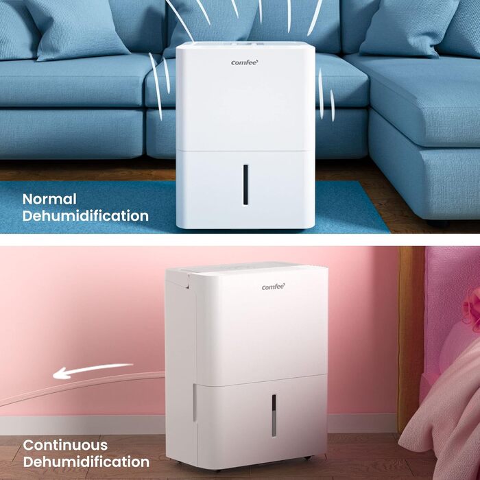 Осушувач повітря Comfee 10 л/24 год для приміщень до 40 м³, LED-дисплей, автоматичне осушення, проти вологи та плісняви, R290