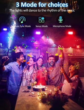 Світлодіодний прожектор для вулиці 100Вт, RGB, з дистанційним керуванням і Bluetooth-додатком, IP66, водонепроникний, набір 2 шт, для саду та двору