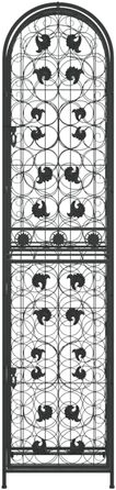 vidaXL металевий винний стелаж на 35 пляшок, полиця для вина, винна шафа 45x36x200 см