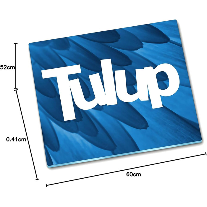 Обробна дошка Tulup 60x52 см з білими квітами у стилі дзен, кухонне приладдя, кришка для плити