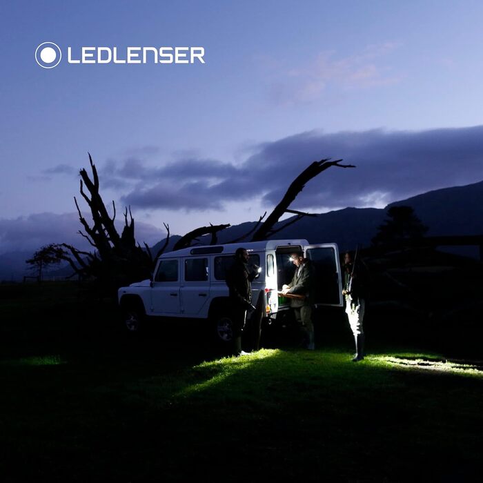 Налобний ліхтар Ledlenser MH4 чорний, акумуляторний, 400 люмен, LED, фокусування, до 35 годин роботи, червоне світло, металевий кліп, для полювання та риболовлі