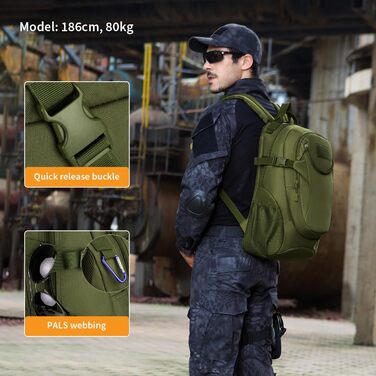 Тактичний рюкзак HUNTVP 25L MOLLE водонепроникний для спорту, туризму, школи, дорослих