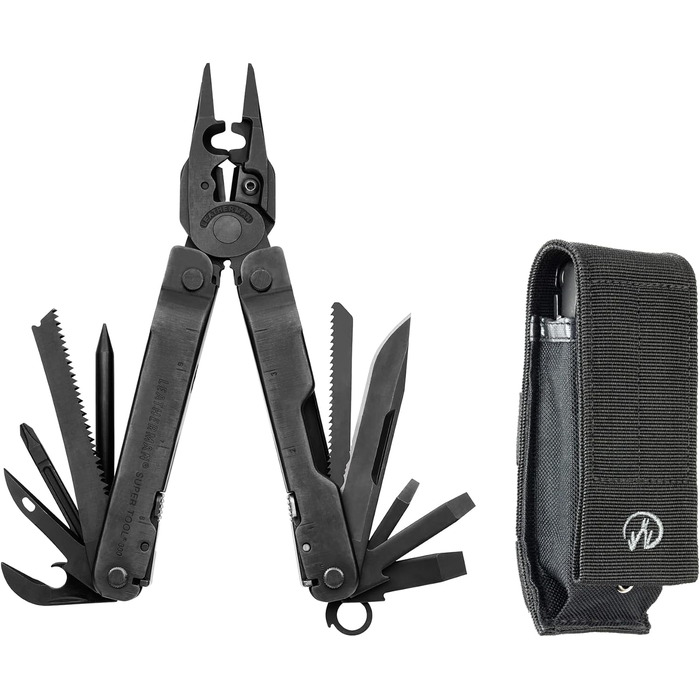 Мультитул Leatherman Super Tool 300, 19-в-1, з міцними плоскогубцями, у чорному кольорі, з чохлом MOLLE, для складних робіт