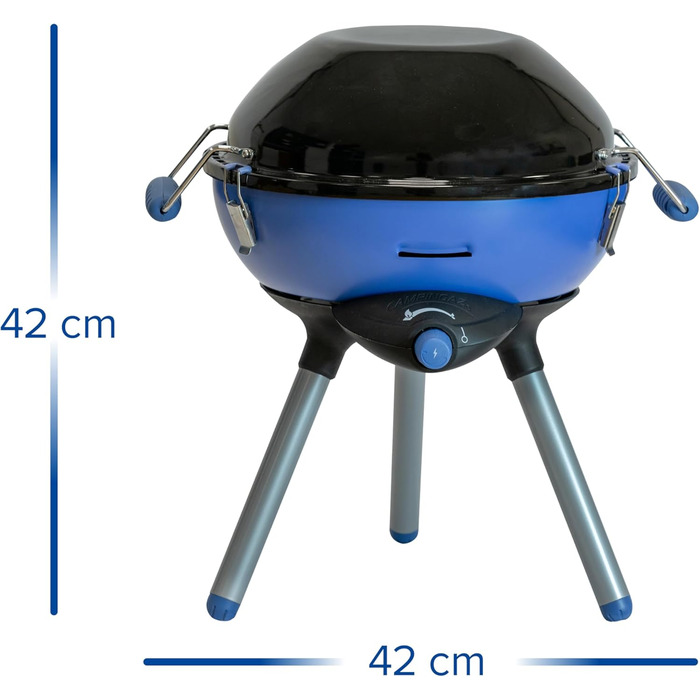 Газовий гриль Campingaz Party Grill для кемпінгу та пікніка, портативний гриф для фестивалів, з антипригарною поверхнею та підставкою для каструлі