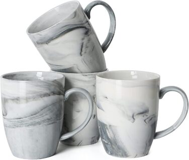 Керамічні чашки Smilatte Marble, 4 шт. и, сірі