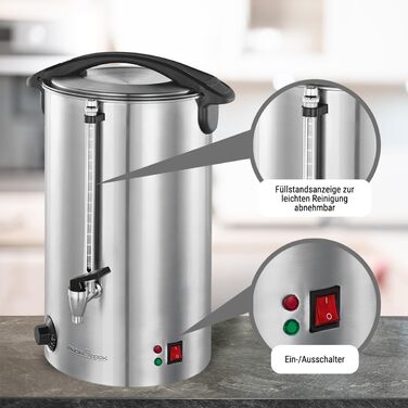 Автомат для гарячих напоїв ProfiCook 7 л — глінтвейн, чай, кава, пунш, корпус із нержавіючої сталі, підігрів та збереження тепла, PC-HGA 1196
