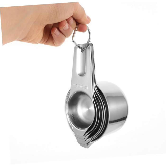 Набір мірних ложок і кухлів з нержавіючої сталі Amosfun (4 шт. и)