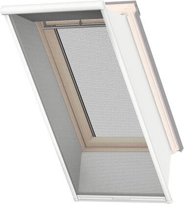 VELUX оригінальна рулонна москітна сітка з алюмінію, чорна, для мансардних вікон 923-1120 мм × 0-2000 мм, стійка до погодних умов