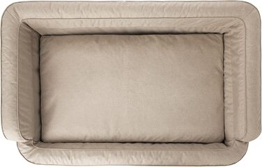 Ліжко для собак і котів XL, знімний чохол, бежеве, 96x62 см – м'який лежак, меблі для тварин