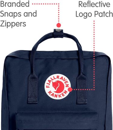 Рюкзак Fjällräven Kånken унісекс, 16 л, синій, 38x27x13 см, набір з наплічником Navy