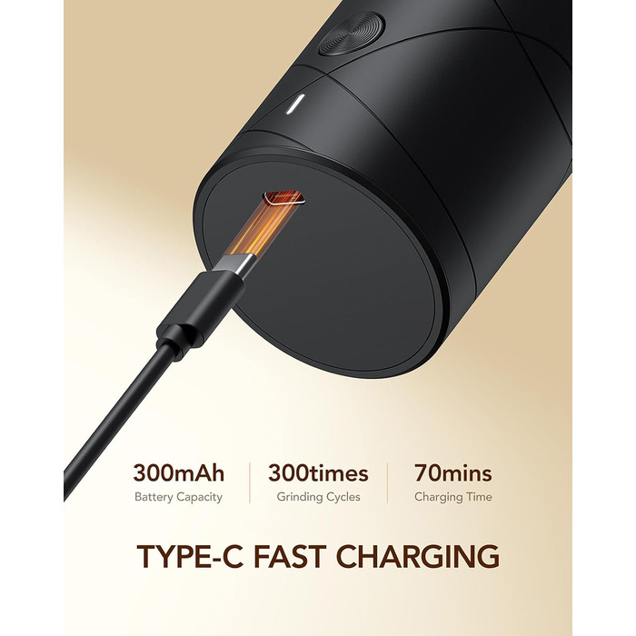 Sangcon електричні млинки для солі та перцю, 2 шт, USB зарядка, з LED підсвіткою, велика ємність, автоматичне помел, регульований ступінь помелу, універсальні
