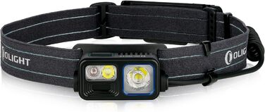 Налобний ліхтар OLIGHT Array 2S 1000 люмен, LED, жестове керування, USB акумулятор, 30 годин, червоне світло, SOS, 60° регулювання, IPX4, для бігу, риболовлі, туризму