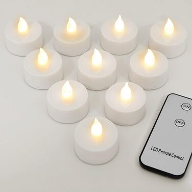 LED свічки Monzana, 30 шт., електричні, з пультом, 3,7 см, тепле біле світло, реалістичне мерехтіння, батарейки в комплекті, фламелесні, тривалий час роботи