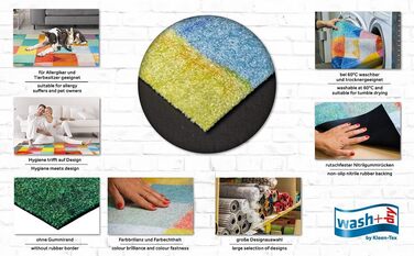 Килимок wash+dry Cosmic Colours 70x120 см для внутрішніх і зовнішніх приміщень, праний, різнокольоровий