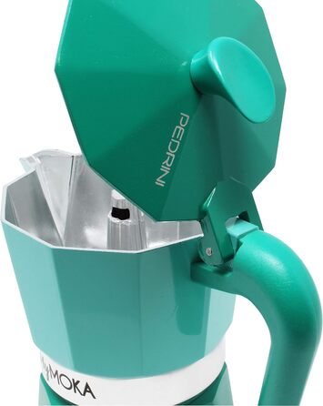 Кавоварка Steelmoka Moka для індукції, сталева, 2 чашки, срібляста, патентована, 12x9x15,5 см