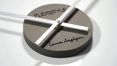 Настінний годинник FLEXISTYLE 3D, DIY, дуб, 50-75 см, товщина 19 мм, сірий, з дерева, для офісу, вітальні, спальні, декор