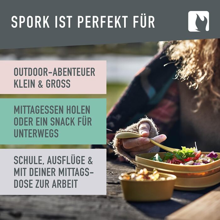 Набір ложка-вилка-ніж Light my Fire Spork Original 3-в-1 для кемпінгу, 4/10 шт, біопластик, BPA-free