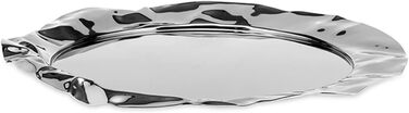 Кругле піднос Alessi 90039 з нержавіючої сталі, сріблястий, 44,5 см