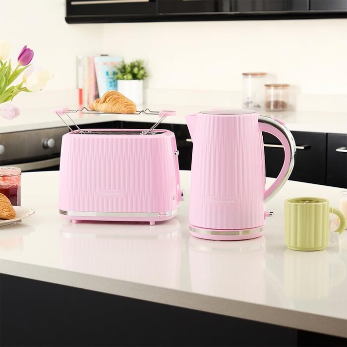 Електрочайник Russell Hobbs Eden 1,7 л 2400 Вт, білий, з нержавіючої сталі, знімний фільтр від накипу, індикатор рівня води, кнопка відкриття кришки, без BPA
