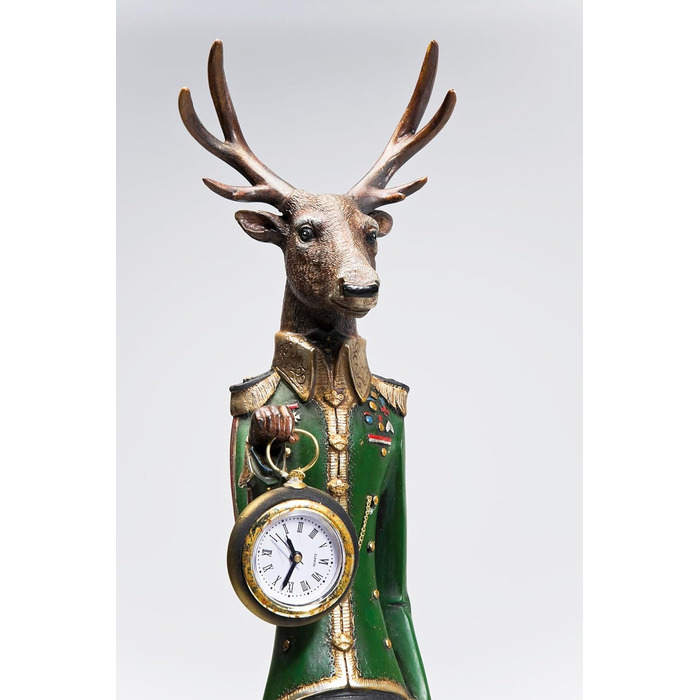 Декоративний настільний годинник Kare Design у вигляді собаки Gentleman Deer, багатокольоровий, 65x13x11 см