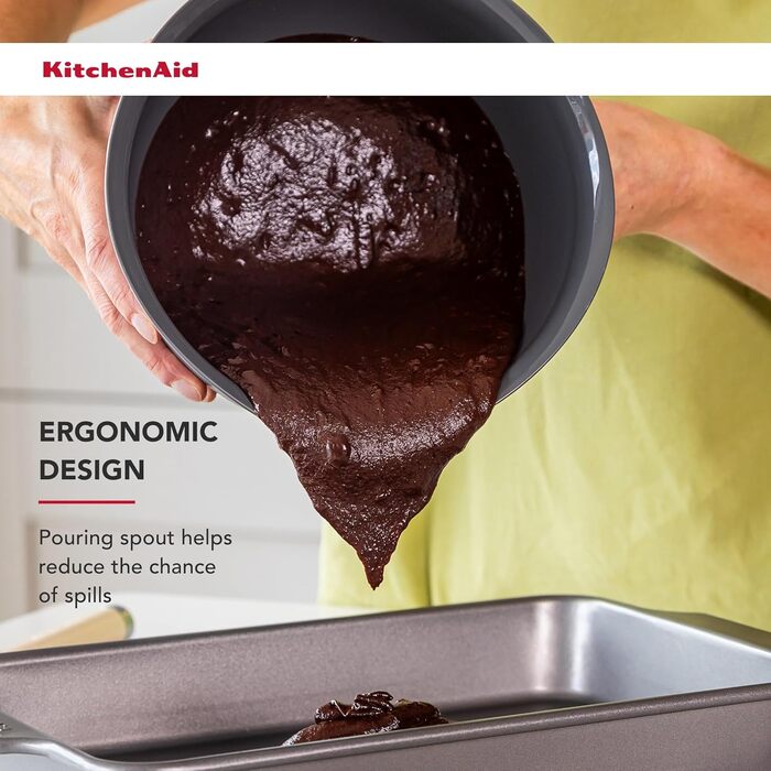 Набір з 3 мисок KitchenAid, що складаються одна в одну, деревне сірий