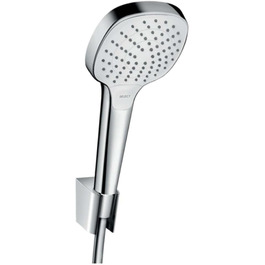Душова лійка hansgrohe Croma Select E, 3 режими, білий/хром, з тримачем і шлангом 1,25 м