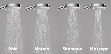 Душова лійка hansgrohe Crometta 100 з тримачем, 4 режими, білий/хром