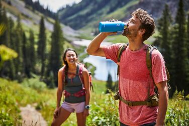 Термос-гідрофляга HYDRO FLASK 1180 мл із нержавіючої сталі, ізольована спортивна пляшка для води з герметичною кришкою та ремінцем, підходить для посудомийної машини, колір Fog