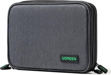 Органайзер для електроніки UGREEN, дорожня сумка для кабелів і аксесуарів, 2-рівнева, велика, для зарядних пристроїв, павербанків, планшетів (M)