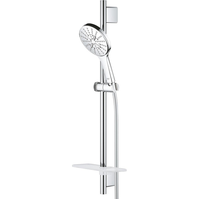 Душова лійка GROHE Vitalio SmartActive 130 Cube, 3 режими, хром, набір 900 мм, круглий