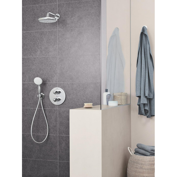 Верхній душ Grohe Tempesta 210, хромований, з душовим тримачем