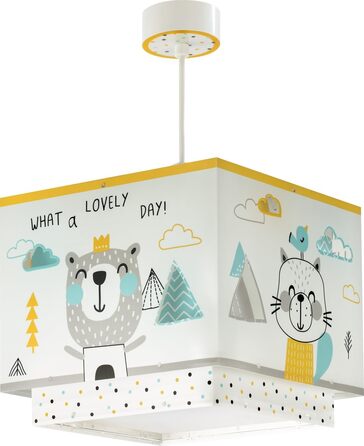 Дитяча підвісна лампа Dalber Hello Little з ведмедями, 24x24x21 см
